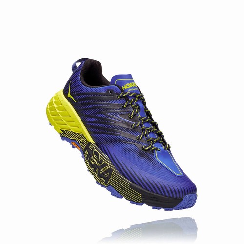 Hoka One One SPEEDGOAT 4 Trail Running Shoes For Men India Blue/Green IN-6489